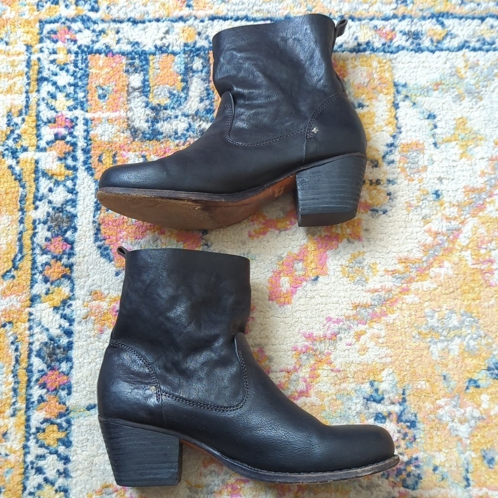 Rag & Bone Mercer II Handmade Goodyear Leather Slouchy Moto Boots Black 38.5 - Picture 7 of 15